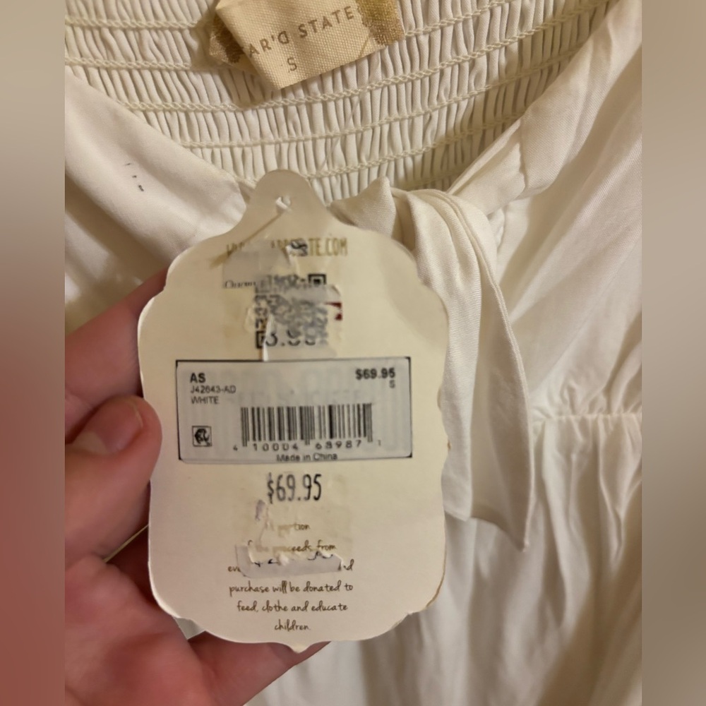 Altar’d State cute white dress 
women’s small - Picture 4 of 5